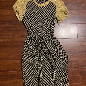 Isabel Marant Black and Yellow Mini Dress